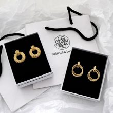 Pendientes Milos Gold, Minué & Bisou tienda de joyería