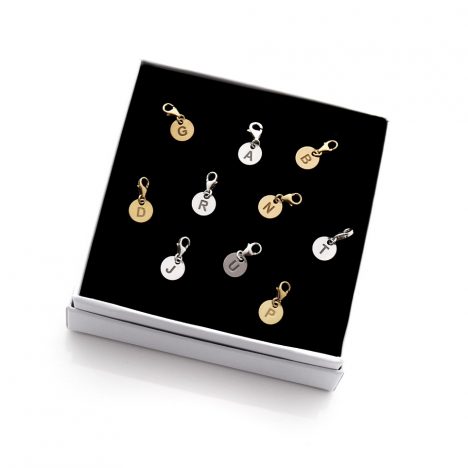 Charm Inicial "Mini" Gold/Silver, Minué & Bisou