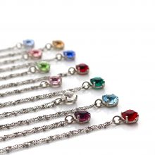 Collar Birthstone Gold/Silver, Minué & Bisou joyería personalizada.