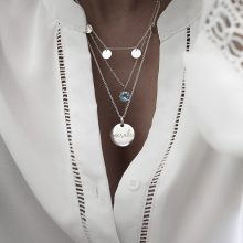 Collar Birthstone Gold/Silver, Minué & Bisou joyería personalizada.