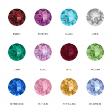 Collar Birthstone Gold/Silver, Minué & Bisou