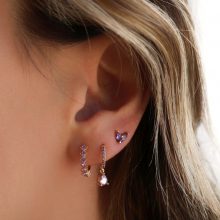 Pendientes Nisa Gold "Amatista" Minué & Bisou tienda de joyería online