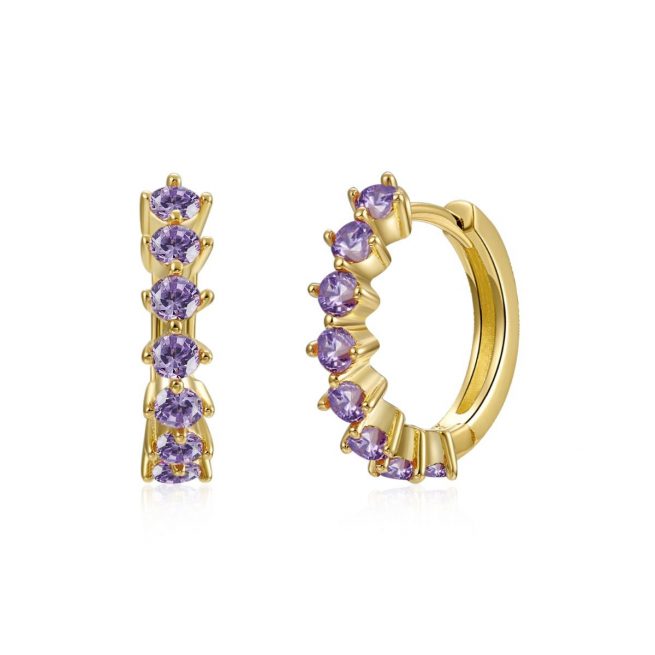 Pendientes Leane Gold "Amatista"