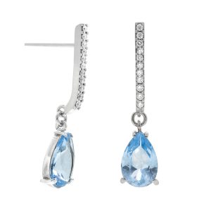 Pendientes Macey "Aguamarina"